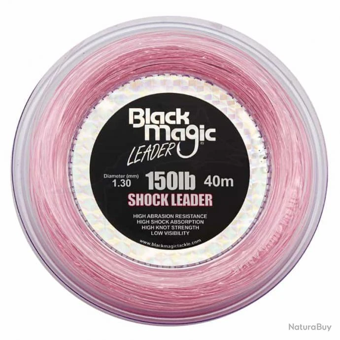 Black Magic Shock Leader Pink 150lb 3 Black Magic Shock Leader Pink 150lb