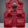 Mountain Gilet De Pêche 12 Poches, Coloris ROUGE......LIV OFFERTE