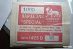 Hameçons 16 Canelle Par 1000 Doré Forgé Renversé