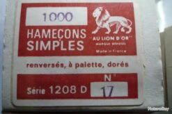 Hameçons 17 Canelle Par 1000 Doré Fin Renversé