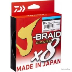 J-Braid Bleu Grand X8 270 M Tresse Daiwa 51/100 / #10 / 56 Kg / 123 Lb