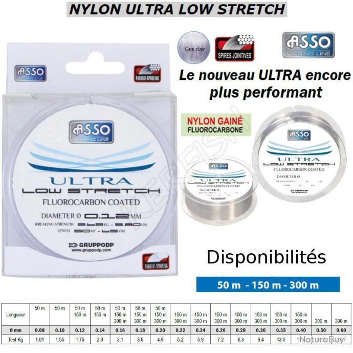 NYLON ULTRA LOW STRETCH ASSO 150 M 0.35 Mm 3 NYLON ULTRA LOW STRETCH ASSO 150 M 0.35 Mm