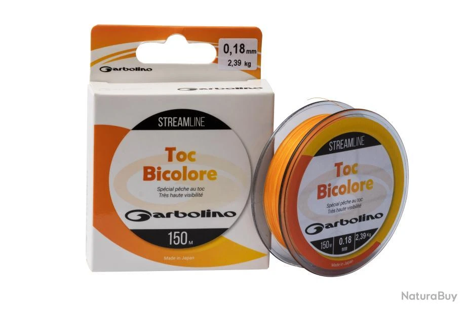 Nylon Toc Garbolino Streamline Orange & Jaune 150m 18/100 3 Nylon Toc Garbolino Streamline Orange & Jaune 150m 18/100