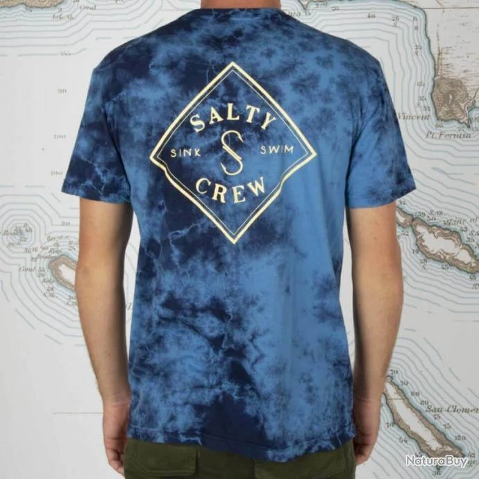 T Shirt Salty Crew Tippet Tie Dye Prenium S S TEE Bleu 3 T Shirt Salty Crew Tippet Tie Dye Prenium S S TEE Bleu