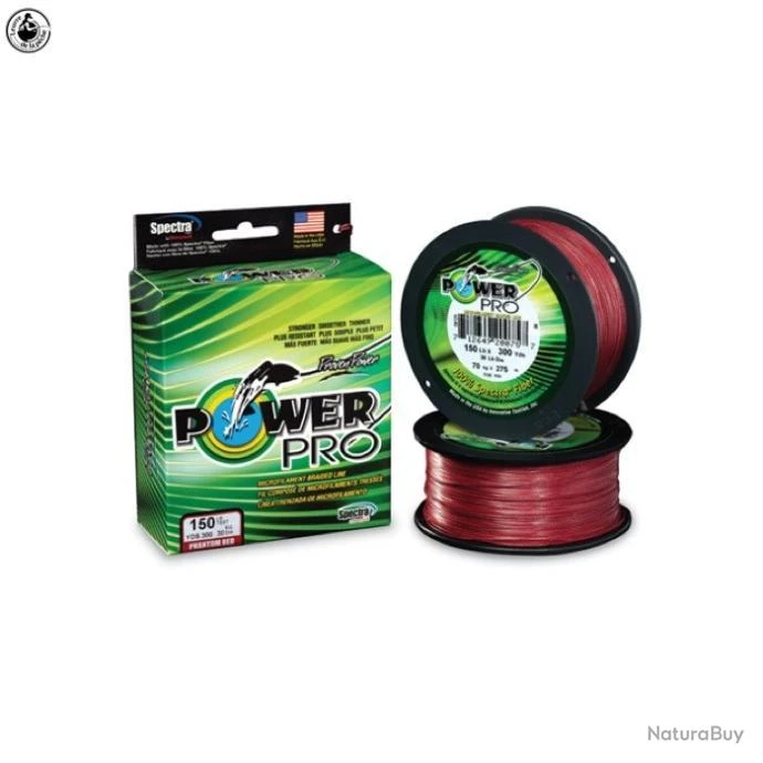 Tresse Power Pro Rouge - Bobine De 455m 43/100 3 Tresse Power Pro Rouge - Bobine De 455m 43/100