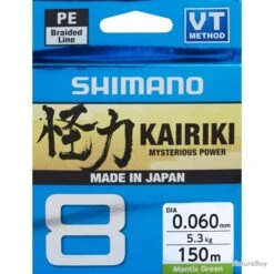 Tresse Shimano Kairiki 8 300m Mantis Green 20/100
