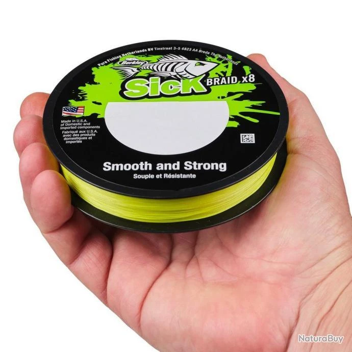Ligne Tresse Berkley Sick Braid Fluo Green 150m 0.23mm 4 Ligne Tresse Berkley Sick Braid Fluo Green 150m 0.23mm – Image 2