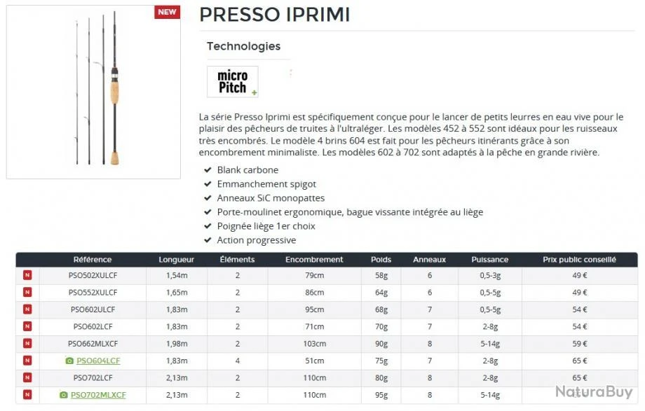 Presso Iprimi 1.83 M 0.5-5 G 602 UL Canne Lancer UL Daiwa 4 Presso Iprimi 1.83 M 0.5-5 G 602 UL Canne Lancer UL Daiwa – Image 2