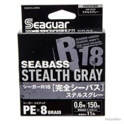 Seaguar R18 Seabass Stealth Gray PE X8 11lb 150m -Pêche des carnassiers Magasin 00002 Seaguar R18 Seabass Stealth Gray PE X8 11lb 150m