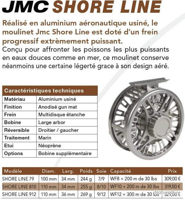 Shore Line 79 Soie 7/9 Moulinet Mouche JMC 4 Shore Line 79 Soie 7/9 Moulinet Mouche JMC – Image 2