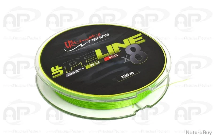 Tresse Ultimate Fishing UF PE Line X8 Chartreuse Chartreuse 0,10 150 M 6,00kg 3 Tresse Ultimate Fishing UF PE Line X8 Chartreuse Chartreuse 0,10 150 M 6,00kg
