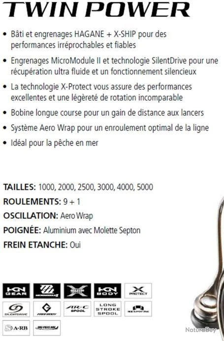 Twin Power FD C3000 Moulinet Spinning Shimano 4 Twin Power FD C3000 Moulinet Spinning Shimano – Image 2