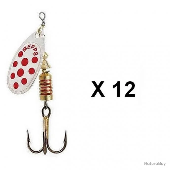 Mepps - Cuiller Mepps Aglia Toutes Couleurs Par 12 3 OR POINTS ROUGE 4 Mepps - Cuiller Mepps Aglia Toutes Couleurs Par 12 3 OR POINTS ROUGE – Image 2