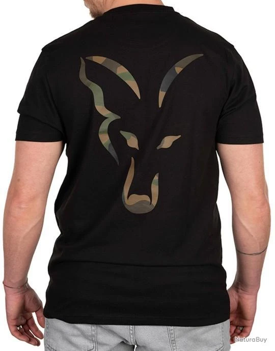 T Shirt Noir Avec Logo Fox 4 T Shirt Noir Avec Logo Fox – Image 3
