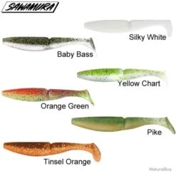 Leurre One Up Shad 7 Sawamura 14,8cm Tinsel Orange" -Pêche des carnassiers Magasin 00006 Leurre One up shad 7 Sawamura 14 8cm Tinsel Orange