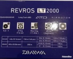 MOULINET DAIWA REVROS 2000 LT -Pêche des carnassiers Magasin 00007 MOULINET DAIWA REVROS 2000 LT